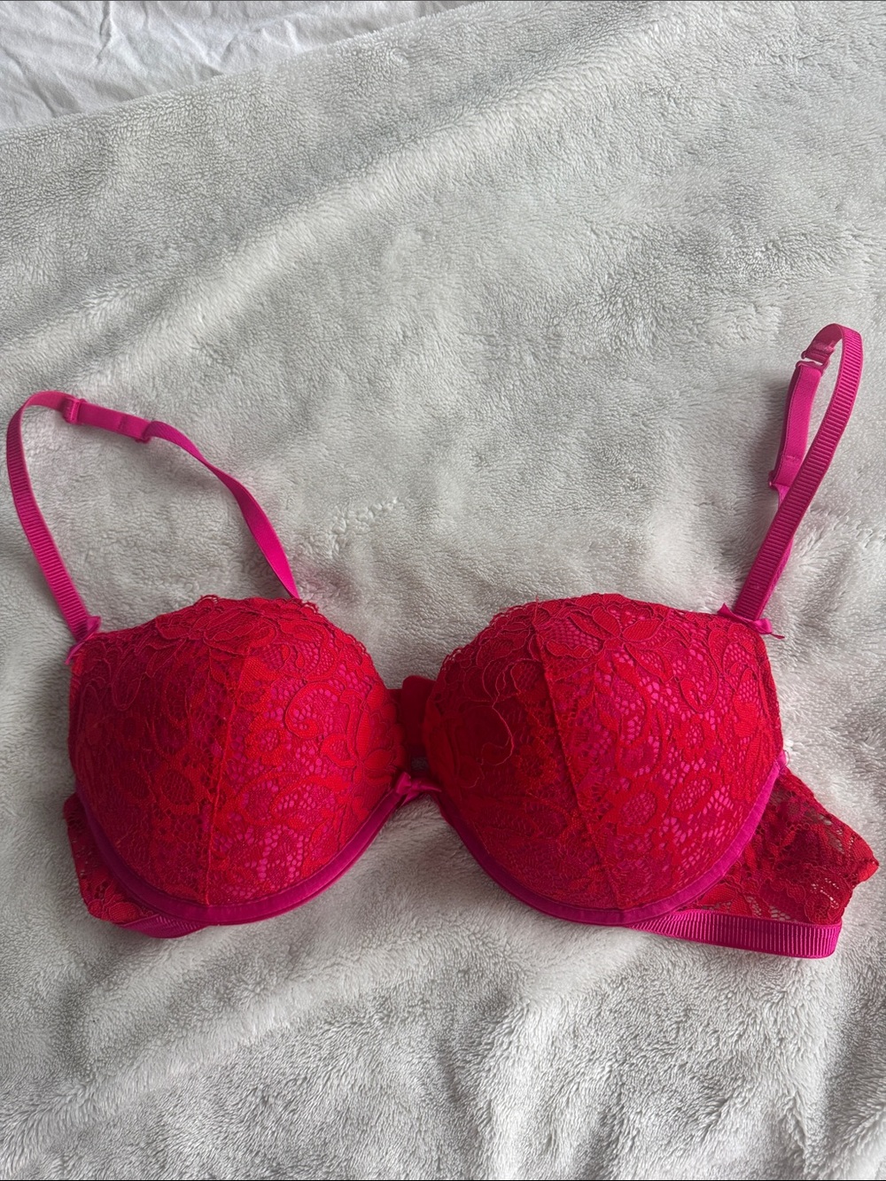 La SENZA Lace Push-Up Bra - Fuchsia Pink